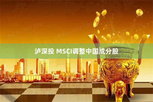 泸深投 MSCI调整中国成分股